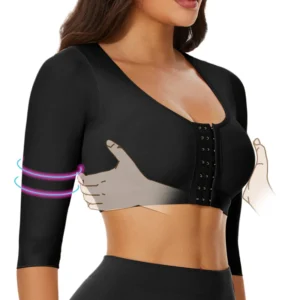 Upper Arm Compression Shaper Top with Front Closure & Back Support