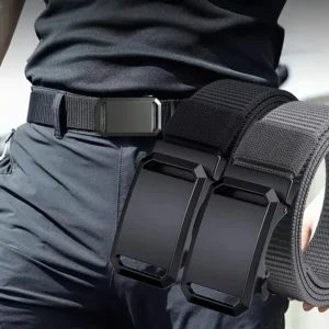 New Automatic Buckle Belt, Canvas Tactical Workwear Casual Outdoor Military