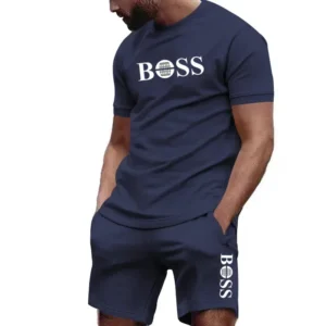 Men's two-piece sportswear short-sleeved T-shirt and pants set running