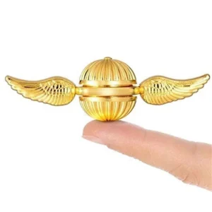 Golden Snitch Cupid Fidget Spinner – Metal Angel‑Wing Hand Toy