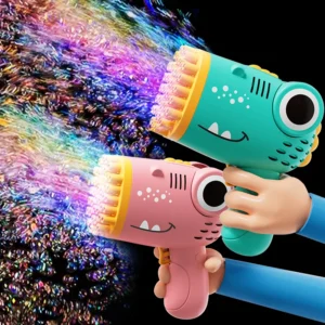 Dinosaur Bubble Machine – 40‑Hole Electric Handheld Bubble Gun