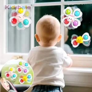 Baby Spinner Toys – 3‑Pack Suction Fidget Spinners for Sensory Play at Home & Travel