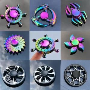 Rainbow Metal Fidget Spinner – Colorful EDC Anti‑Anxiety Hand Toy